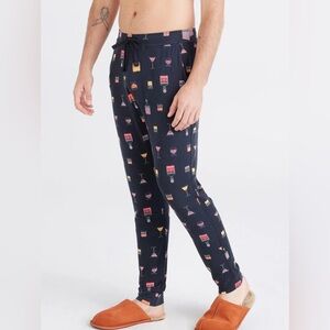 NWT Saxx Mens Pyjama Lounge Pant Snooze LIquor Decanters Super Soft Sz. S